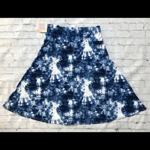 Lularoe 2XL Blue Tie Dye Azure Skirt